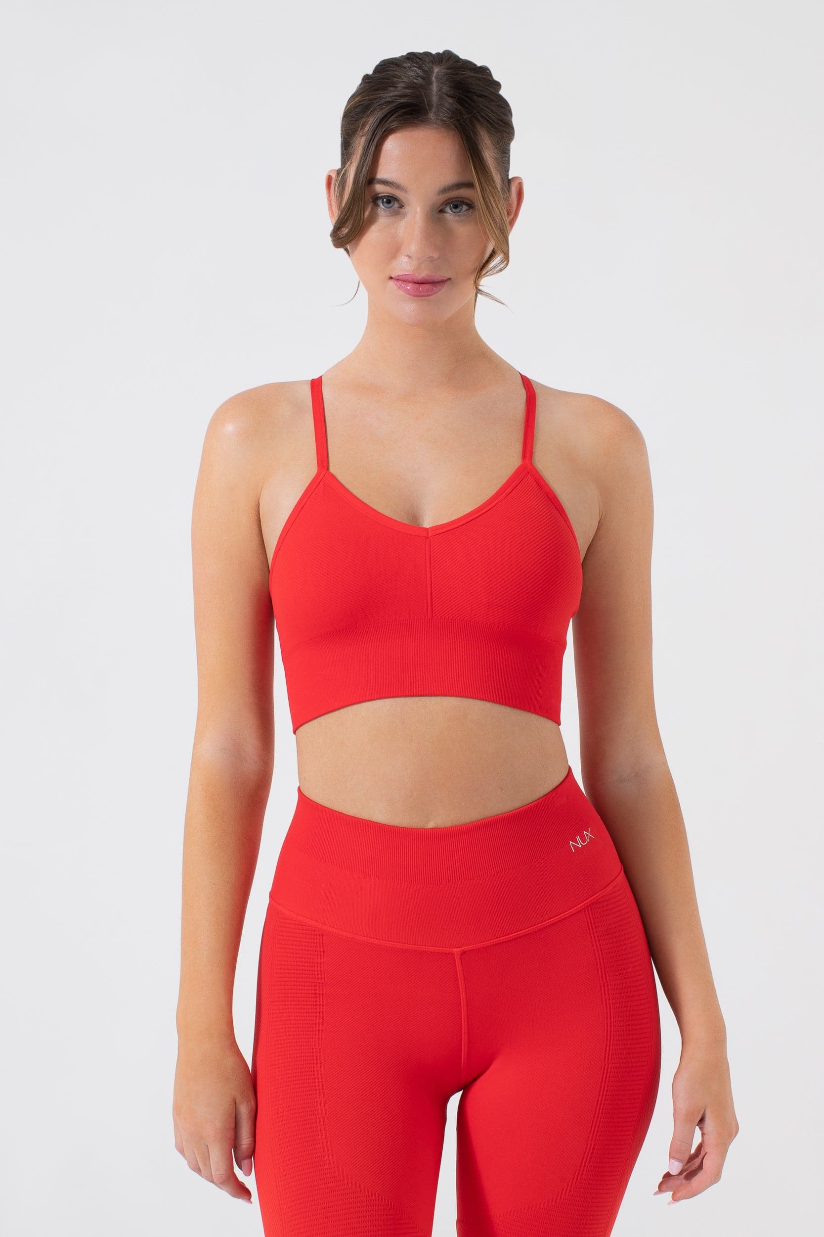 Ozone Activewear RED SPORTS BRA - SMOOTH & PUFFY (WT2011) 