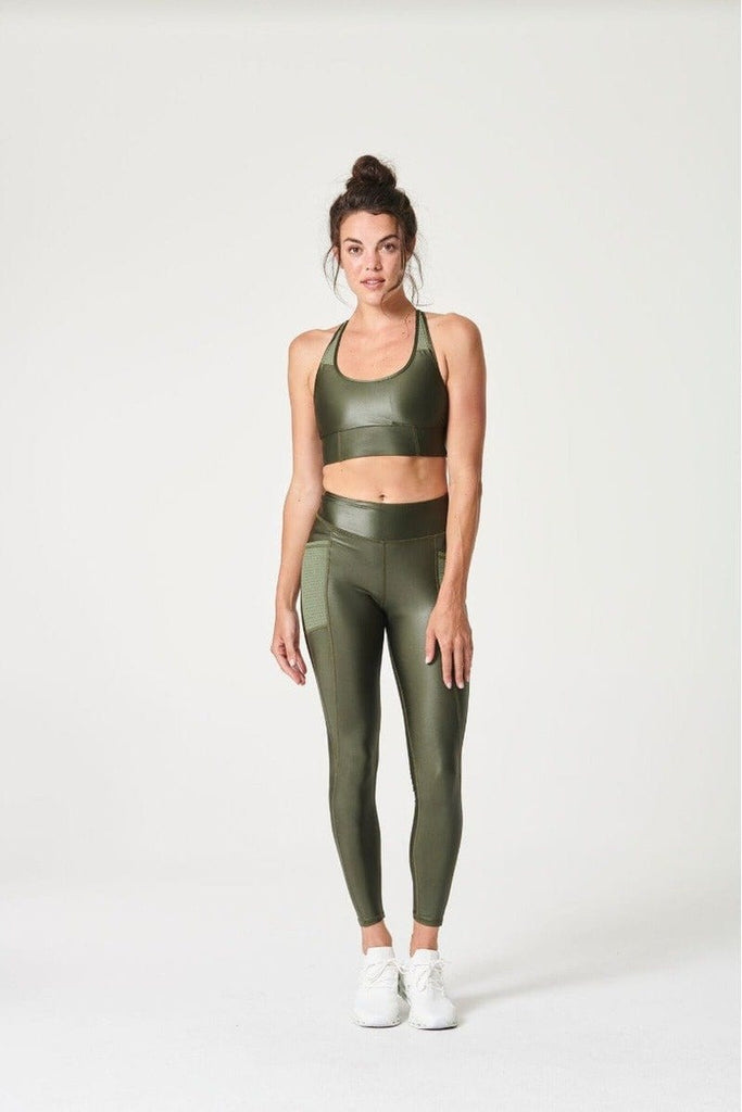 Perf Bra Shine On BFA0132A:BFA0132A-Hidden Green Shine-XS - NUX